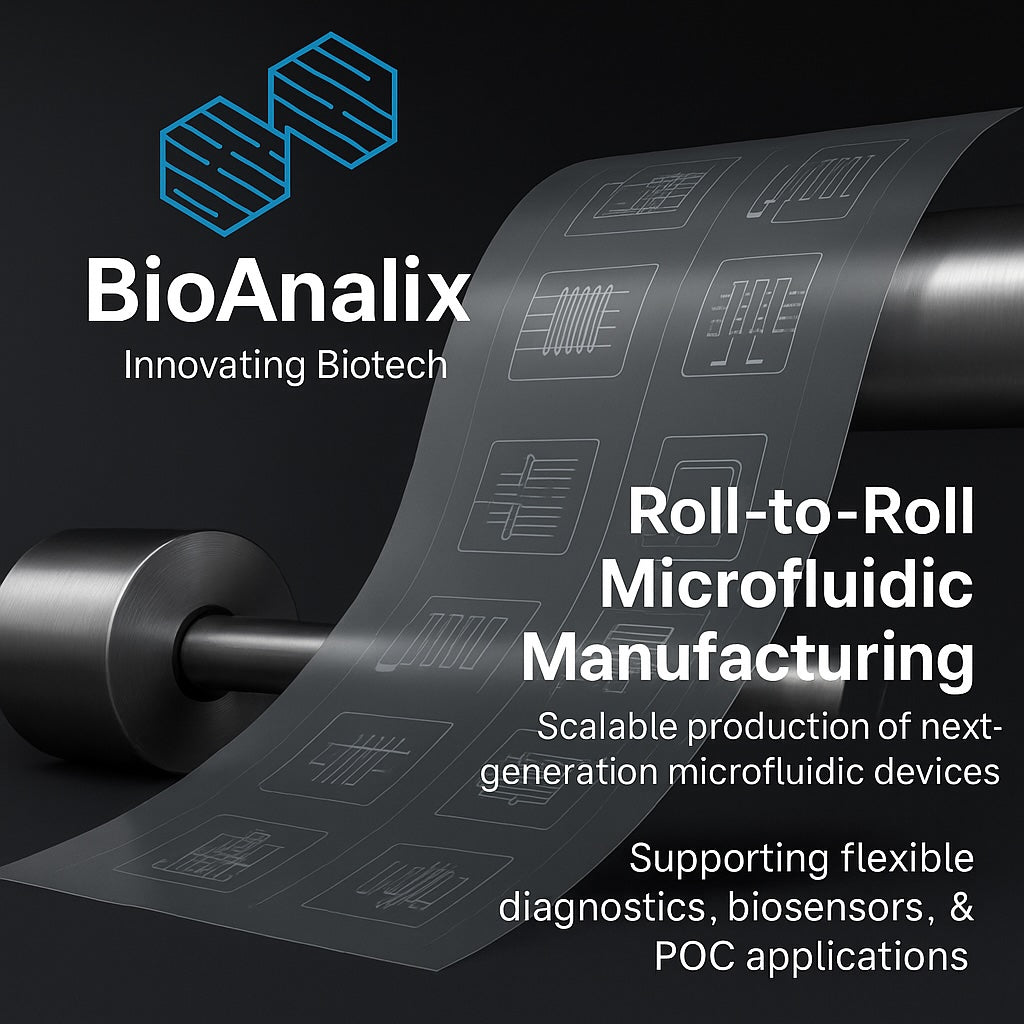 Roll-to-roll manufacturing equipment for polymer microfluidic devices